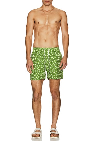 Rio Swim Short Raffia Angra Print Frescobol Carioca