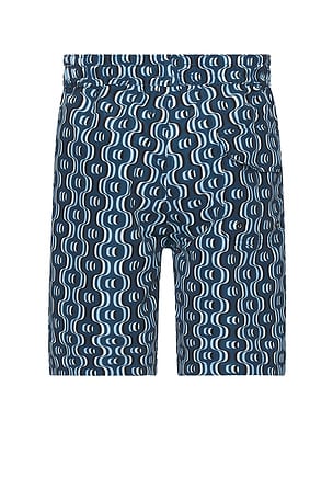 Frescobol Carioca Board Ipanema Camada Print Swim Shorts in Blue