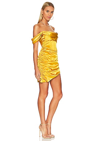 For Love & Lemons Drew Mini Dress in Yellow