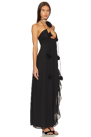 For Love & Lemons Desiree Maxi Dress in Black