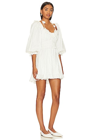 For Love & Lemons Tiana Mini Dress in White
