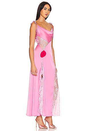 For Love & Lemons Keaton Maxi Dress in Pink