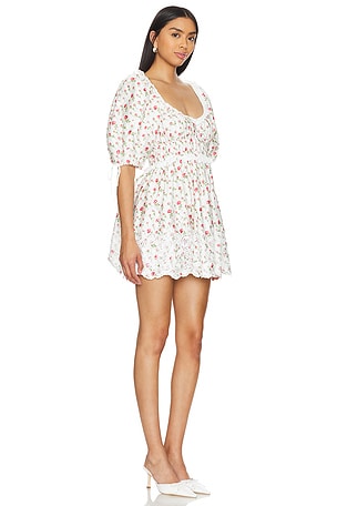 For Love & Lemons Jackson Mini Dress in White