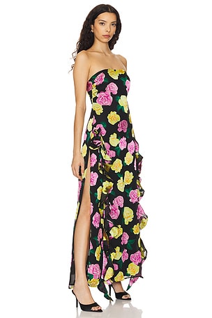 For Love & Lemons Madison Maxi Dress in Black