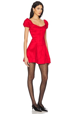 For Love & Lemons Zuri Mini Dress in Red