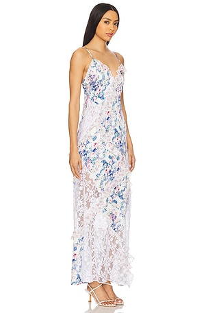 For Love & Lemons For love & lemons maxivestido josalyn en color azul talla XS en Azul - Blue