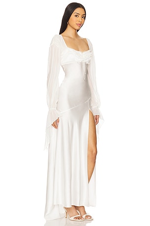 For Love & Lemons Evy Gown in White