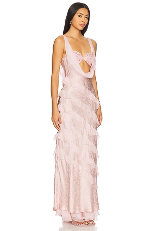 For Love & Lemons Florence Gown in Pink
