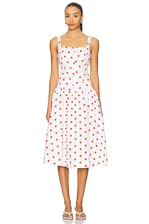 Red Dot Midi Dress For Love & Lemons