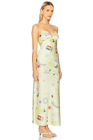 For Love & Lemons Huda Maxi Dress in Yellow
