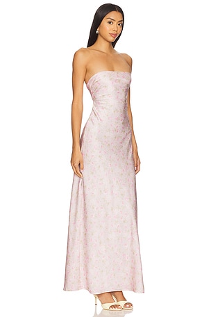 For Love & Lemons Carla Maxi Dress in Pink