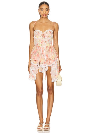 ROBE MINI ASYMÉTRIQUE ELEA For Love & Lemons $289 NOUVEAU