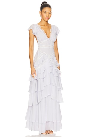 For Love & Lemons Adriana Gown in Blue