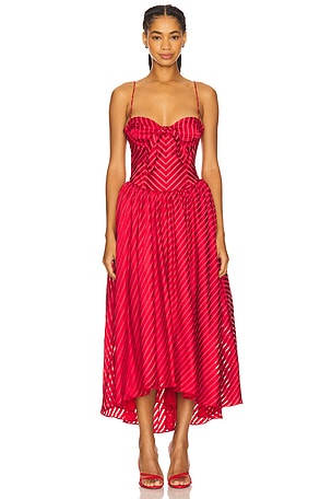 Burnout Stripe Maxi Dress For Love & Lemons