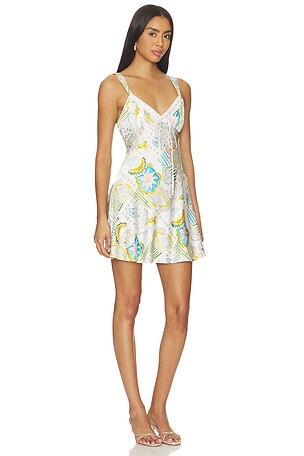 For Love & Lemons Summer Scarf Mini Dress in White