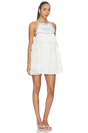 For Love & Lemons Ariel Mini Dress in White