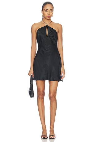 ADRIFT SATIN HALTER 미니 원피스 For Love & Lemons