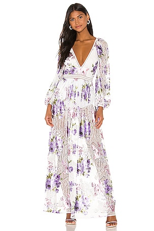 ROBE MAXI WILDFLOWER FOIL For Love & Lemons
