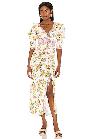 emma midi dress Revolve Emma Midi dress Chocolate Brown by Revolve tularosa