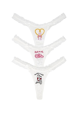 Bachelorette Thong Panty Pack of 3 For Love & Lemons