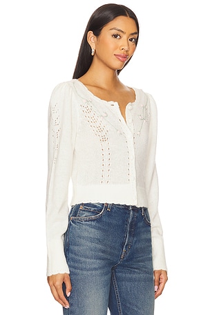 For Love & Lemons London Cardigan in Cream. Size XS. Also