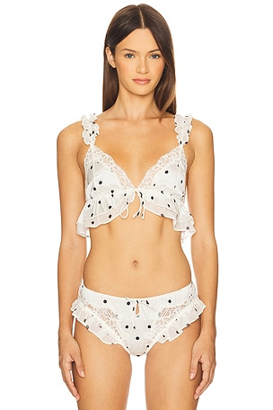 Butterfly Lace Ruffle Bralette For Love & Lemons