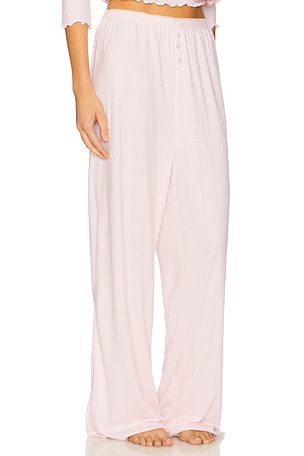 For Love & Lemons Elliana Wide Leg Pant in Pink. Size XS. Also