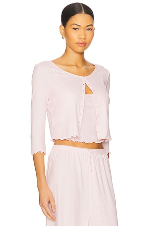 For Love & Lemons Elliana Cardigan in Pink. Size XS. Also