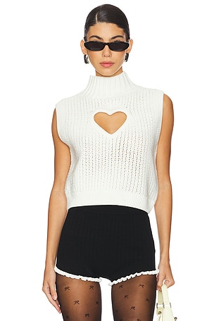 Rebecca Heart Sweater Vest For Love & Lemons