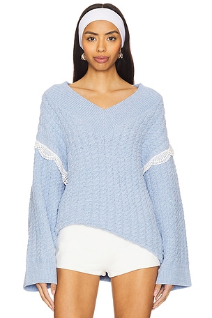 Tierra Oversized V-Neck Sweater For Love & Lemons