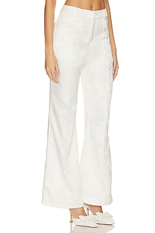 For Love & Lemons Ruth Wide Leg Pant in White