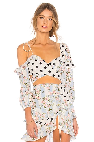 For Love and Lemons St. authentic Louise Crop Top