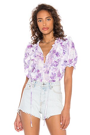 SNIDEL - 要コメント！her lip to Romantic Ruffled Blouse Liora Satin Ruffle Blouse – Lacceti