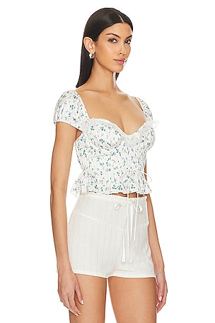 For Love & Lemons Opal Blouse in White