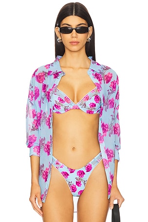 FLORAL STEMS 버튼다운 탑 For Love & Lemons