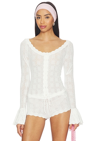 Bayberry Pointelle Top For Love & Lemons