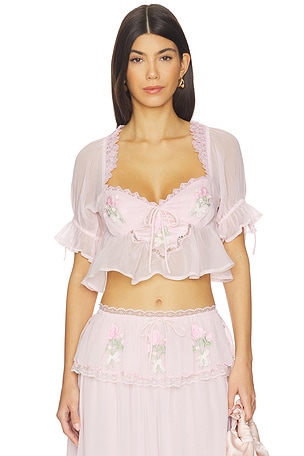 Rae Rose Crop Top For Love & Lemons