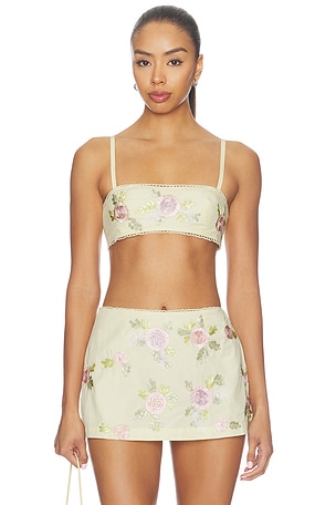 RIBBON FLOWERS  탑 For Love & Lemons