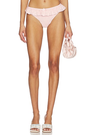 Polka Dot Ruffle Bikini Bottom For Love & Lemons
