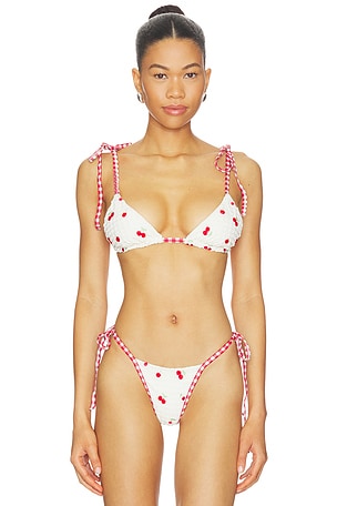 MAILLOT DE BAIN BEADED CHERRIES For Love & Lemons