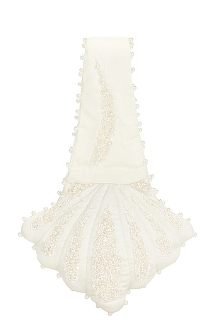 For Love & Lemons Satin Shell Bag in Cream