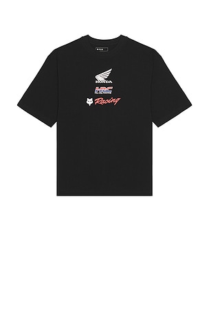 Fox Racing x Honda Oversized Tee in Black. Size XL/1X. Also