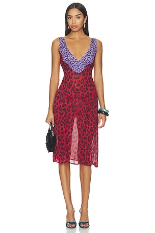 X Devon Lee Carlson Stevie Chiffon Midi Dress Frankies Bikinis