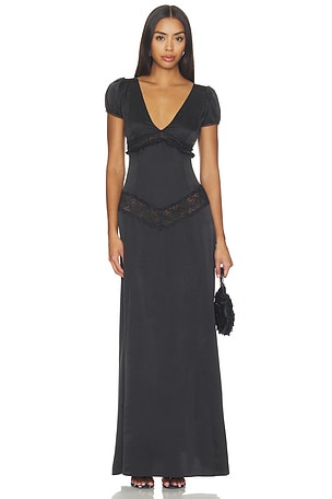 X Devon Lee Carlson Girl Next Door Silk Maxi Dress Frankies Bikinis
