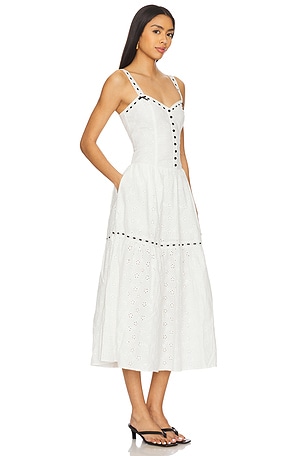 Frankies Bikinis X Bella Hadid Bishop Maxi Dress in White