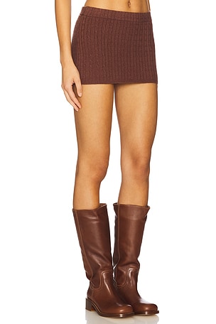 Frankies Bikinis Marialla Cable Knit Skort in Brown