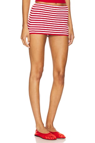 Frankies Bikinis Marialla Cloud Knit Skort in Red