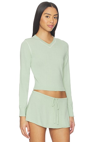 Frankies Bikinis Eli Knit Sweater in Mint. Size XS. Also