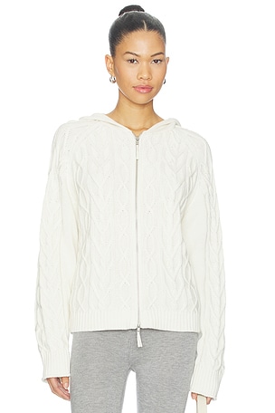 Salem Cable Knit Oversized Zip Up Hoodie Frankies Bikinis