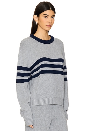 Frankies Bikinis Kip Knit Boyfriend Sweater in Grey